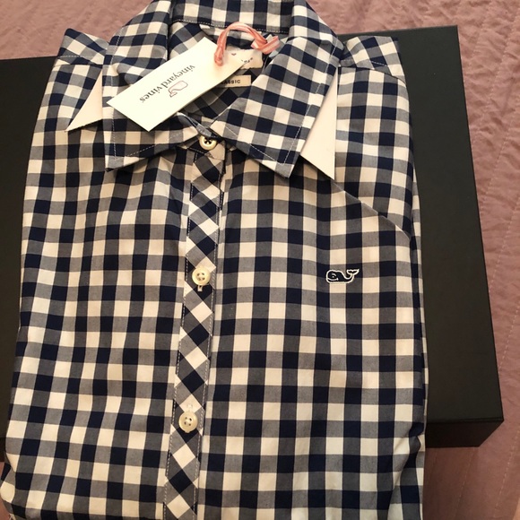 Mini Gingham Classic Button Down Shirt - with box - Picture 2 of 4
